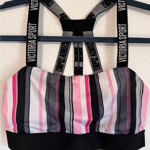 Victoria's Secret Multicolor Striped Sports Bra-Like New